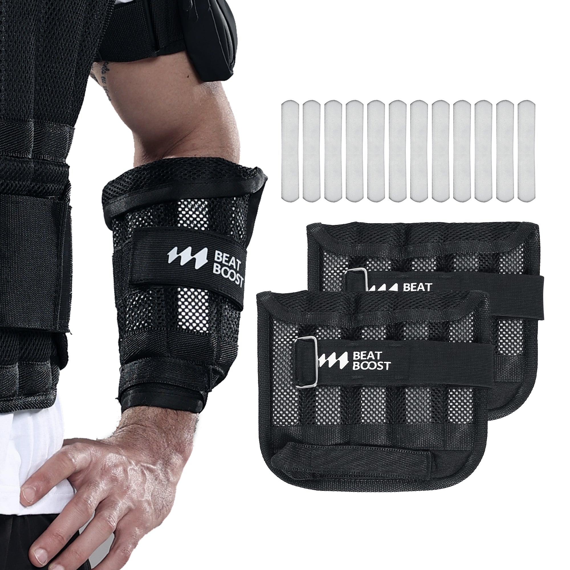 Adjustable ankle weights and wrist weights workout set