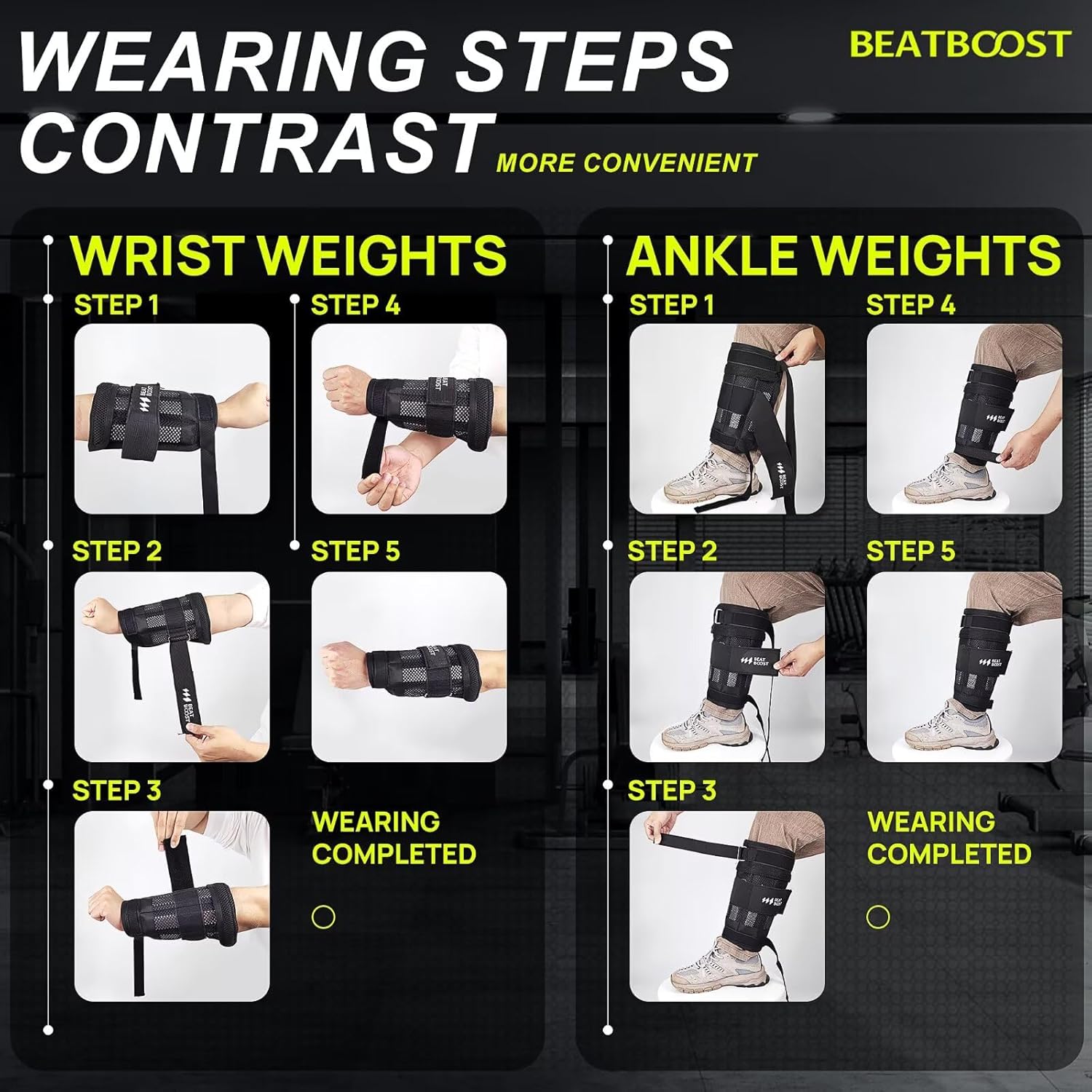 Comfortable wearable weights for daily training
