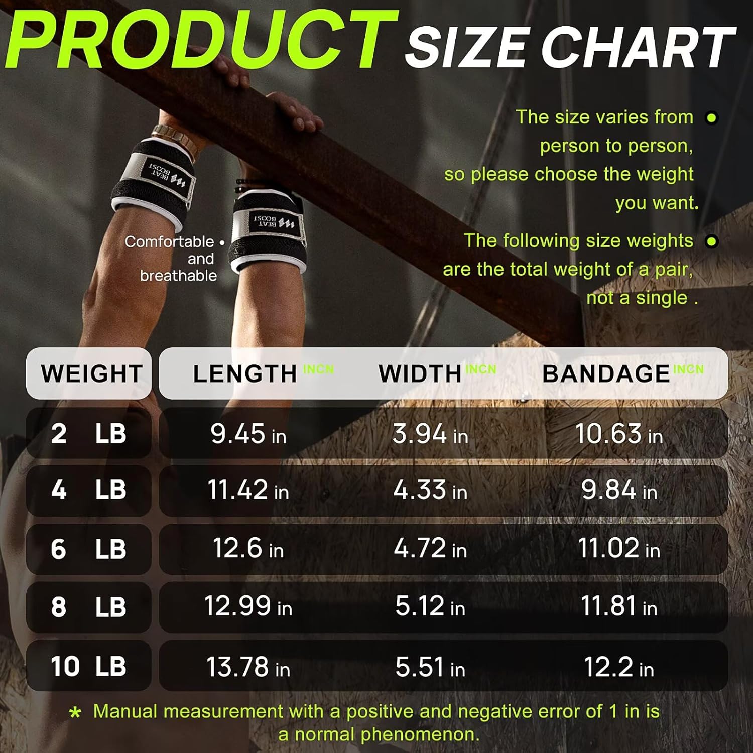 breathable and comfortable wrist weights