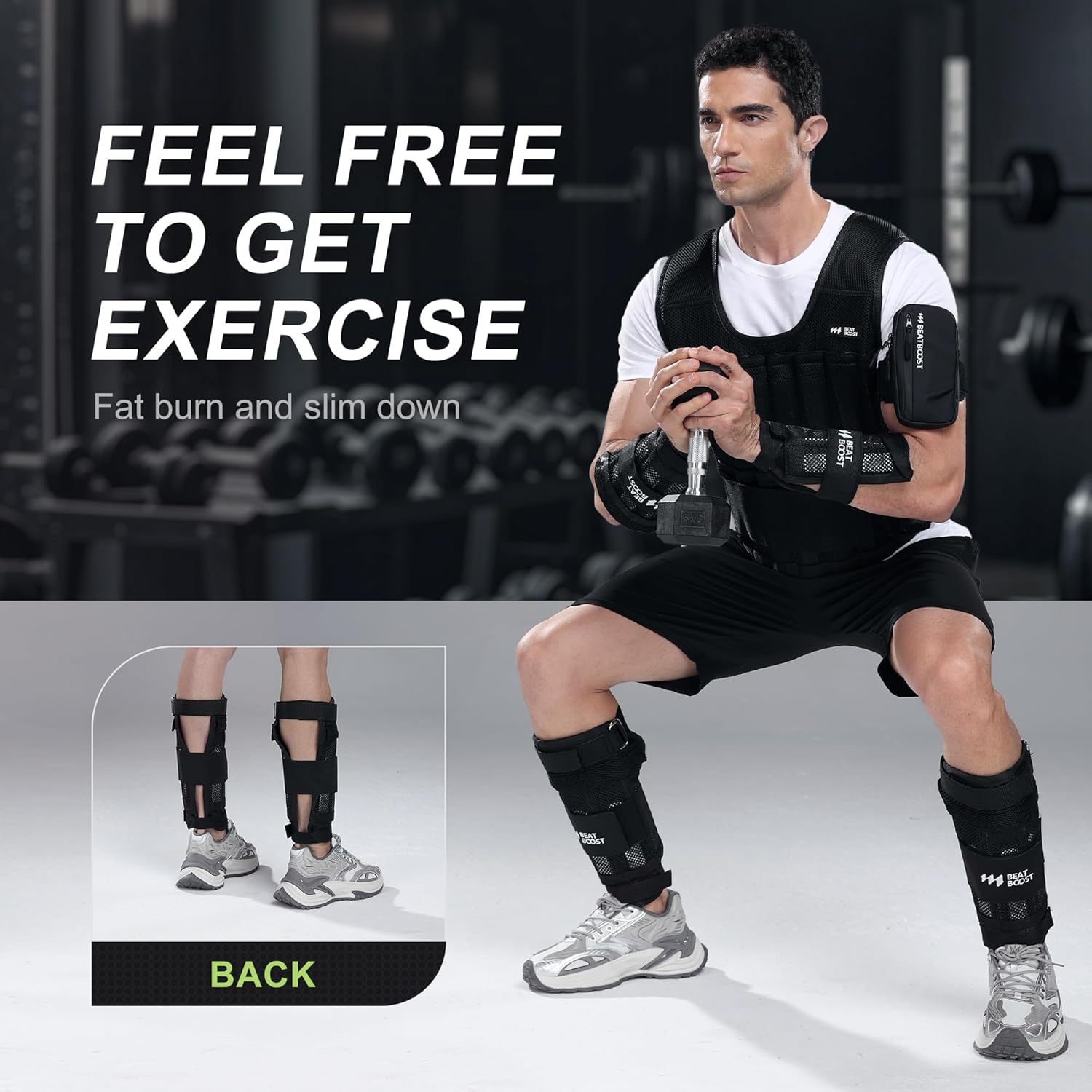 Adjustable Ankle Weights 10lb/15lb/20lb