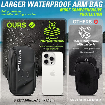 adjustable fitness vest with phone arm pouch