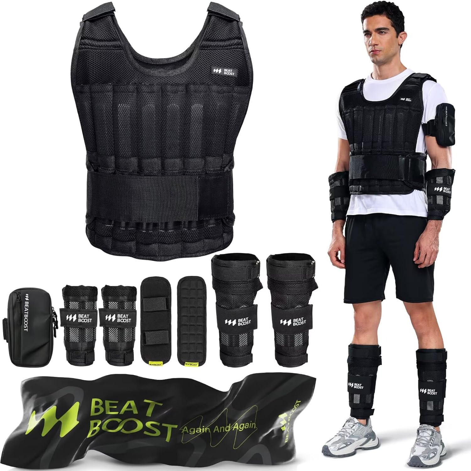 Adjustable Weight Vest with Steel Plates 