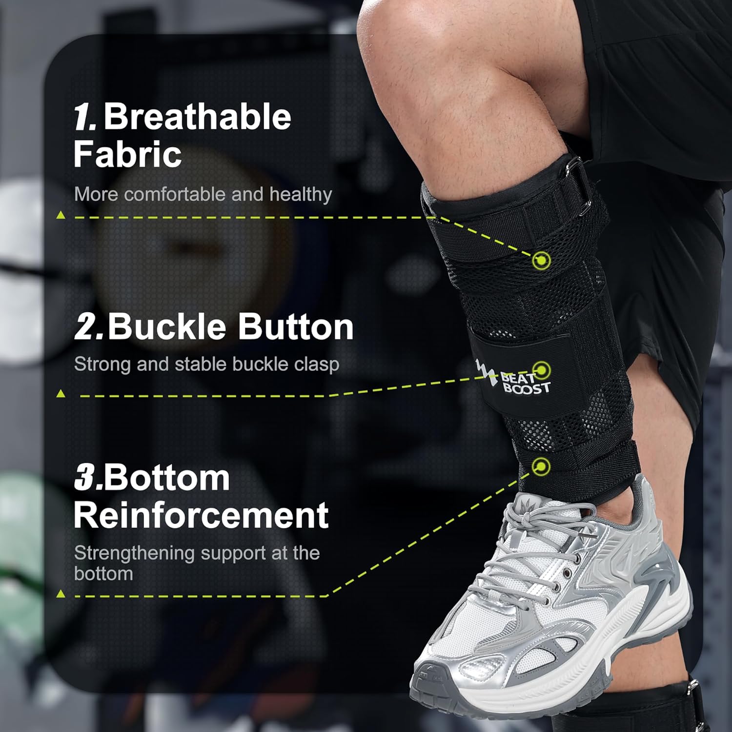 Adjustable Ankle Weights 10lb/15lb/20lb