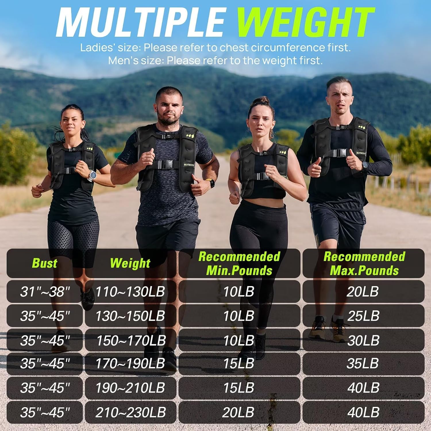 weight vest for daily walking and endurance improvement