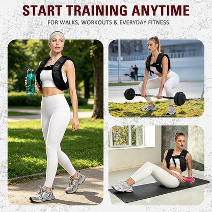 Iron weight vest for training, worn during walking and workouts with dumbbells