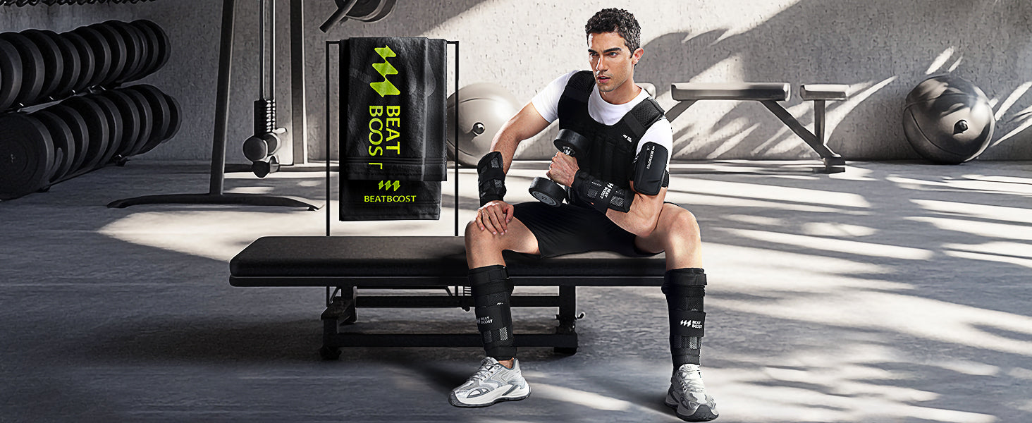 Strength Training with Beatboost Weighted Vest & Ankle Weights Training Bundle